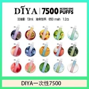 DIYA叮啞拋棄式7500 Puffs一次性電子煙3%